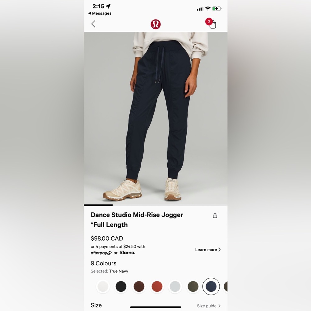 Lululemon Dance Studio Mid- Rise Jogger (Full Length)